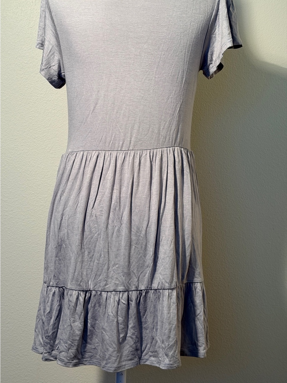 Starlet Gray Tunic Dress & Bobbie Brooks Printed Leggings Set M - Picture 9 of 14